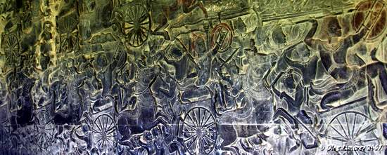 Сражающиеся кхмеры. Ангкорват. Галерея Сурьевармана 2. Камбоджа. (фото Лимарева Олега)