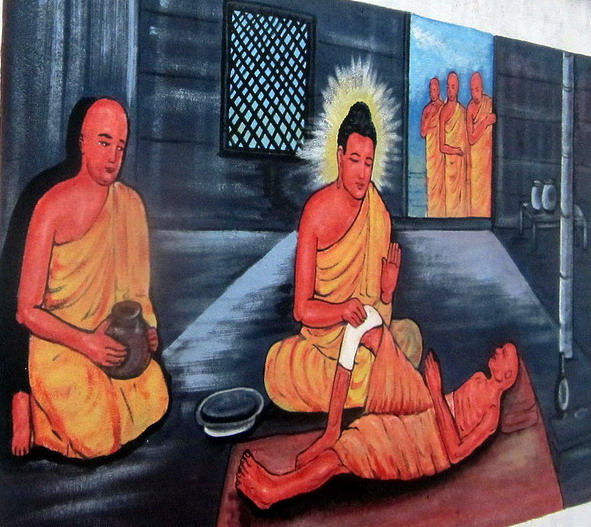 На приеме у врача-буддиста. Сингалиский худ.   Шри-Ланка. Фото Лимарева В.Н. 